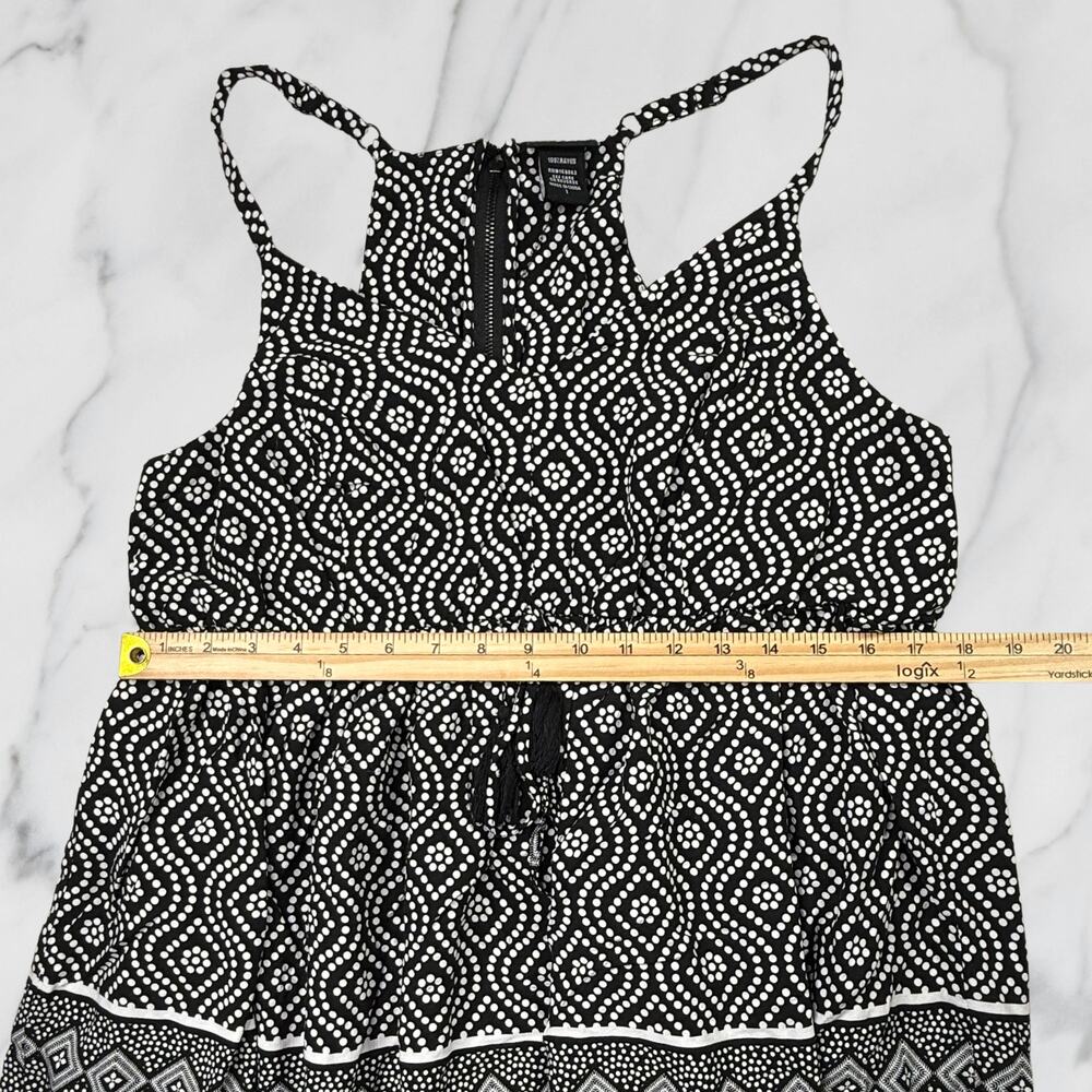 Torrid Boho Tassel Tie Challis Tank Top Black White Size 1X - Picture 7 of 9